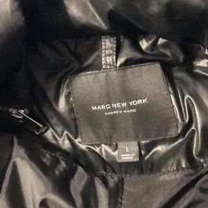Andrew Marc New York black shiny jacket